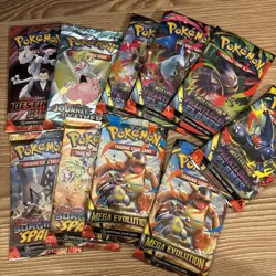 Pokemon Packs Lot Of 10 Mega Evolution Journey Together Surging Sparks - Image 1