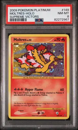 2009 POKEMON PLATINUM SUPREME VICTORS #149 MOLTRES-HOLO PSA 8 - Image 4