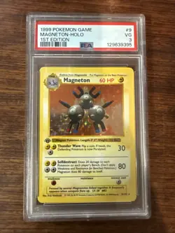 WOTC Pokemon TCG Magneton Shadowless Holo Base Set 91/102 PSA 3 1st Edition - Image 1