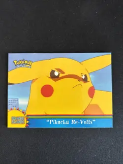 2000 Topps Pokemon Pikachu Revolts OR3 Blue Logo Non Foil - Image 1