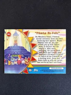2000 Topps Pokemon Pikachu Revolts OR3 Blue Logo Non Foil - Image 2