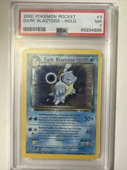 Pokemon PSA 7 Dark Blastoise 3/82 Team Rocket Holo - Image 1