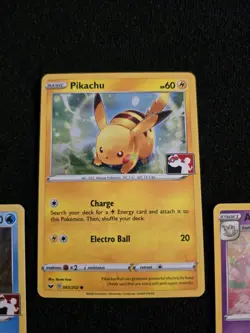Pikachu, Drednaw & Alcremie Event League Promo Cosmo Holo Pokemon Stamped - Image 4