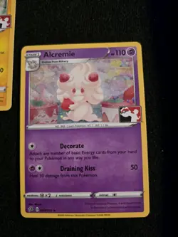 Pikachu, Drednaw & Alcremie Event League Promo Cosmo Holo Pokemon Stamped - Image 5