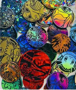 Lot of 10x Official Pokemon TCG Coins Jumbo & Small Size (No Duplicates) - Image 1