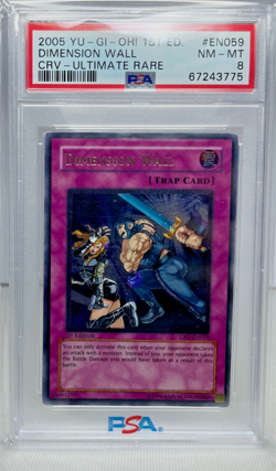 2005 Yugioh (UTR) Dimension Wall PSA 8 CRV-EN059 1st Edition Ultimate Rare NM-MT - Image 1