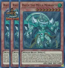 Yugioh! 3x Raiza the Mega Monarch GFP2-EN106 Ultra Rare 1st Ed NM - Image 1