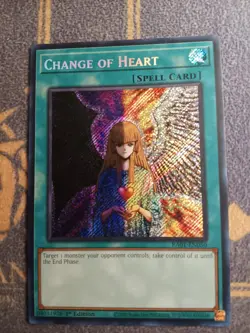 1x Change of Heart RA01-EN050 Secret Rare First Edition VLP - Image 1