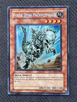 Yugioh Fossil Dyna Pachycephalo Unlimited Edition Secret Rare LODT-EN099 NM - Image 1