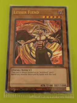 Yu-Gi-Oh Lesser Fiend Ultra Rare Limited Edition LART-EN008 Sealed - Image 1
