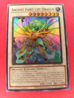 Yugioh! Ancient Fairy Life Dragon - ALIN-EN039 - Super Rare - 1st Edition Near M - Image 1