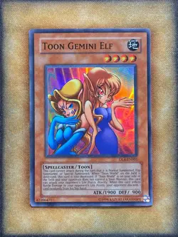 Yugioh Toon Gemini Elf DL6-EN001 Duelist League Super Rare NM - Image 1
