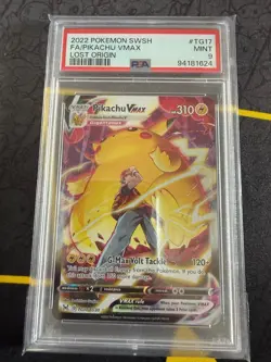 Pikachu VMAX TG17/TG30 - Lost Origin Holo PSA Graded Mint 9 Pokemon Card - Image 1
