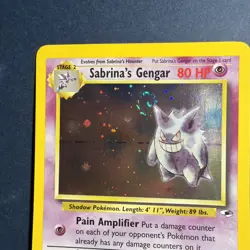 Pokemon Card Sabrina's Gengar Holo Gym Heroes Set 14/132 2000 Vintage Swirl 💫 - Image 2