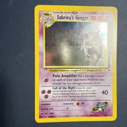 Pokemon Card Sabrina's Gengar Holo Gym Heroes Set 14/132 2000 Vintage Swirl 💫 - Image 4