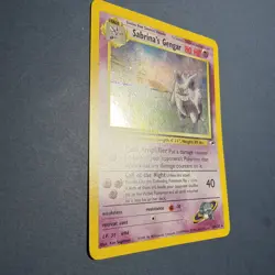 Pokemon Card Sabrina's Gengar Holo Gym Heroes Set 14/132 2000 Vintage Swirl 💫 - Image 5