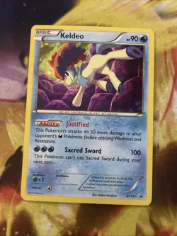Pokemon KELDEO XY191 Holo Foil Rare Black Star Promo Card Mythical Collection - Image 1