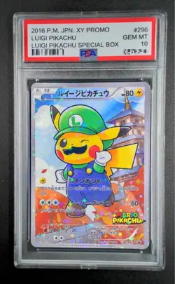 Mario Pikachu Promo PSA 10 Pokemon Card - Image 1
