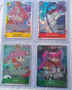 Lot of 4 One Piece Waifu Cards - Image 1
