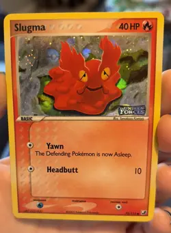 Pokemon TCG Slugma EX Unseen Forces 73/115 Holo Stamped Card - Image 1