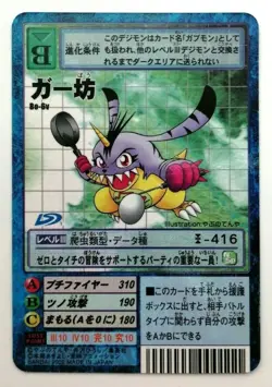 Ga-bo Digimon Promo Card Bo-6v Vintage Bandai 2002 Toei Japan Anime F/S - Image 1