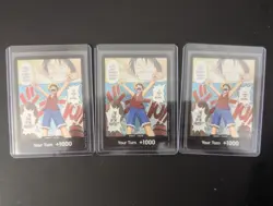 Luffy Manga OP-01 - DON!! Card Parallel One Piece Romance Dawn x3 - Image 1