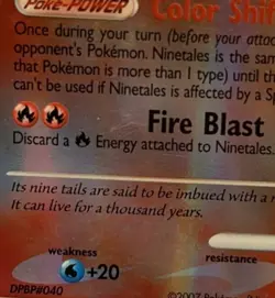 Pokemon TCG Ninetales Mysterious Treasures Rare Card 32/123 Reverse Holo - Image 3