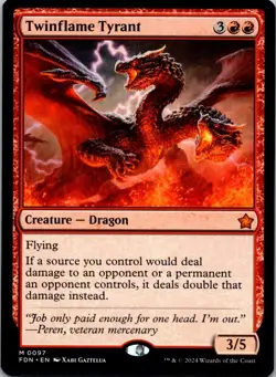Twinflame Tyrant 97 Foundations NM MTG - Image 1