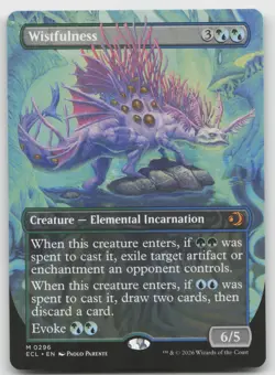Wistfulness (Borderless) M Normal Lorwyn Eclipsed 296 NM - Image 1