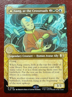 1x NM SHOWCASE Aang, at the Crossroads - 0346 R TLA - MTG Magic Never Played - Image 1