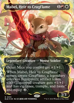 Mabel, Heir to Cragflame - Raised Foil - Borderless - Bloomburrow #0351 MTG Magi - Image 1