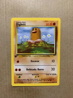 1st Edition SPANISH Diglett 47/102 Base Set - Common Pokemon Card - NM/Mint - Image 1