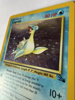 Lapras 10/62 Fossil Set Holo Rare Pokemon WOTC Played - Image 3