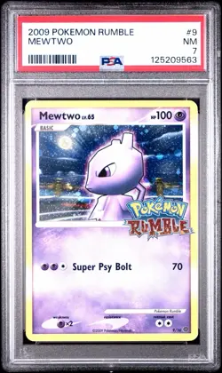 2009 POKEMON RUMBLE #9 MEWTWO PSA 7 - Image 1