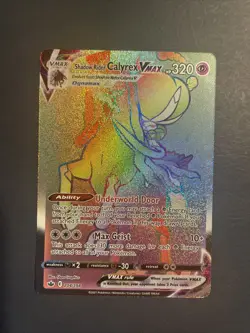 Pokemon TCG - Shadow Rider Calyrex VMAX 204/198 NM/M Chilling Reign Secret Rare - Image 1