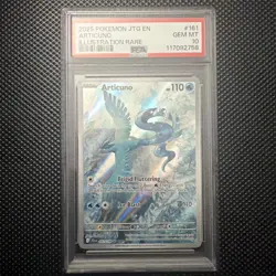 2025 POKEMON JTG EN-JOURNEY TOGETHER ILLUSTRATION RARE #161 ARTICUNO PSA 10 - Image 1