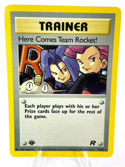 1st Edition Here Come's Team Rocket 15/82 - Team Rocket - Holo - Pokemon - NM - Image 1