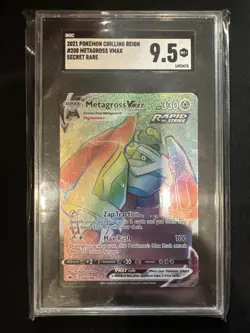 2021 Pokemon Metagross VMAX Chilling Reign 208/198 Holo Secret Rare SGC 9.5 - Image 1