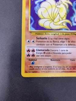 Pokemon TCG SPANISH Base Set Rare Holo: Ninetales 12/102 MP WOTC - Image 5