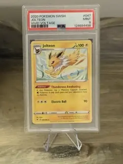 Jolteon - 2020 Pokemon SWSH Vivid Voltage #047 PSA 9 - Image 1