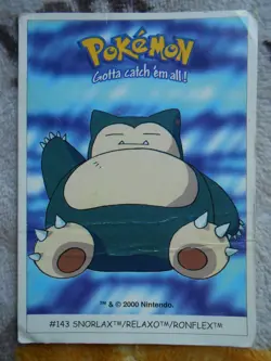 RONFLEX / SNORLAX #143 - DUNKIN BOOMER 2000 - CARTE POKEMON - ETAT MOYEN - Image 1