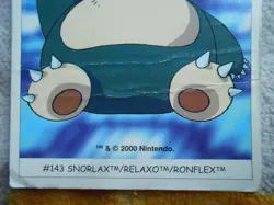 RONFLEX / SNORLAX #143 - DUNKIN BOOMER 2000 - CARTE POKEMON - ETAT MOYEN - Image 3