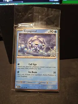 Cryogonal 047/191 - Pokemon TCG Holiday Calendar 2025 Festive Stamp Promo SEALED - Image 1