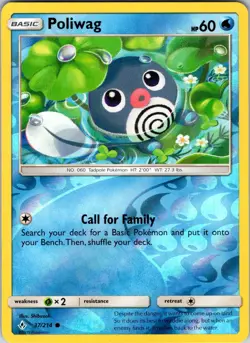 Poliwag (37) 37/214 SM - Unbroken Bonds Pokemon TCG LP Reverse Holo - Image 1