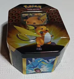 Pokemon TCG Hidden Fates Raichu GX Tin - Factory Sealed - English - Image 2