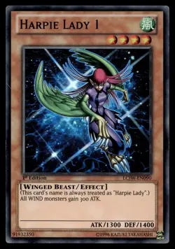 HARPIE LADY 1 LCJW-EN090 LEGENDARY COLLECTION 4: JOEY'S WORLD MEGA PACK YU-GI-OH - Image 1