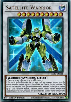 Yugioh Satellite Warrior (Red) LDS3-EN121 1st Edition Ultra Rare NM - Image 1