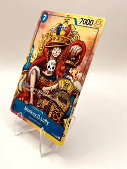 One Piece Monkey.D.Luffy P-043 (2nd Anni Stamped Promo) Blue English - Image 1