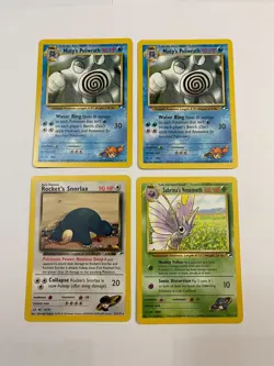 Rare Lot Gym Heroes Pokemon Cards Rocket's Snorlax Misty's Poliwrath - Image 4