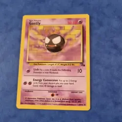 Gastly 33/62 Wizards of The Coast 1999 Fossil Set Pokemon Card TCG MP - Image 1